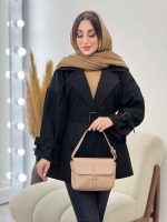 بارانی دو جیب نیلوفر کد 5628 - تصویر 13
