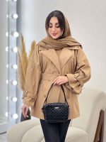 بارانی دو جیب نیلوفر کد 5628 - تصویر 16