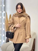 بارانی دو جیب نیلوفر کد 5628 - تصویر 10