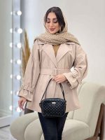 بارانی دو جیب نیلوفر کد 5628 - تصویر 11