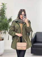 بارانی بغل سه دکمه کلاهدار کد 5649 - تصویر 17