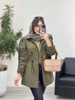 بارانی بغل سه دکمه کلاهدار کد 5649 - تصویر 19