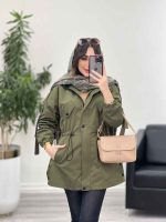 بارانی بغل سه دکمه کلاهدار کد 5649 - تصویر 27
