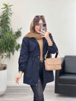 بارانی بغل سه دکمه کلاهدار کد 5649 - تصویر 10