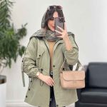بارانی بغل سه دکمه کلاهدار کد 5649