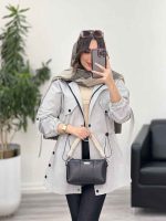 بارانی بغل سه دکمه کلاهدار کد 5649 - تصویر 26
