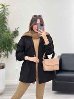 بارانی بغل سه دکمه کلاهدار کد 5649 - تصویر 28