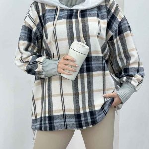 هودی چهارخونه پایین گت مهدیس کد 5651