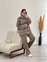 ست بافت و شلوار راه راه محنا کد 5648 - تصویر 19