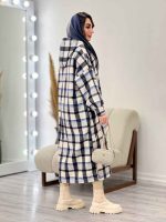 پیراهن بلند چهارخونه کلاهدار کد 5509 - تصویر 20