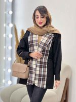 بارانی ترکیبی بغل کش کد 5449 - تصویر 14