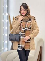 بارانی ترکیبی بغل کش کد 5449