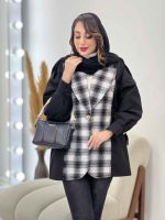 بارانی ترکیبی بغل کش کد 5449 - تصویر 11