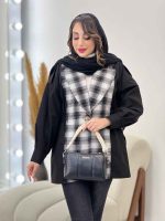 بارانی ترکیبی بغل کش کد 5449 - تصویر 4