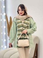 بارانی ترکیبی بغل کش کد 5449 - تصویر 3