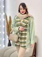 بارانی ترکیبی بغل کش کد 5449 - تصویر 16