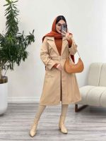 بارانی بلند چهارجیب کمر دار کد 5559 - تصویر 2