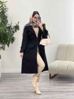 بارانی بلند چهارجیب کمر دار کد 5559 - تصویر 11