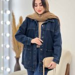 مانتو جین برش دار رستا کد 5665