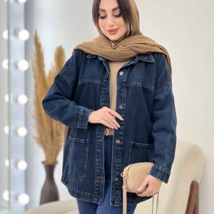 مانتو جین برش دار رستا کد 5665