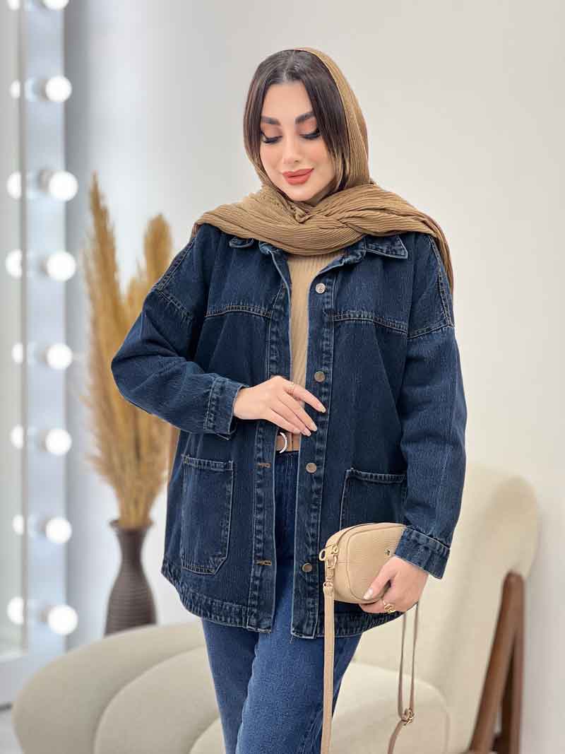 مانتو جین برش دار رستا کد 5665 مانتو جین برش دار رستا کد 5665