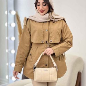 بارانی ژیله دکمه دار روژین کد 5672