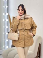 بارانی ژیله دکمه دار روژین کد 5672 - تصویر 15