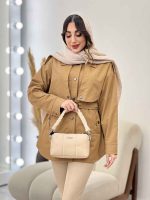 بارانی ژیله دکمه دار روژین کد 5672 - تصویر 13