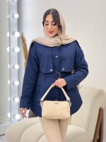 بارانی ژیله دکمه دار روژین کد 5672 - تصویر 19