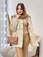 بارانی ژیله دکمه دار روژین کد 5672 - تصویر 14