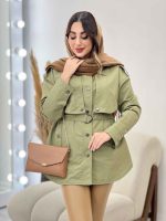 بارانی ژیله دکمه دار روژین کد 5672 - تصویر 17