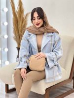 پالتو چهارخونه آستین بند دو جیب کد 5666 - تصویر 6