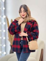 پالتو چهارخونه آستین بند دو جیب کد 5666 - تصویر 11