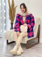 پالتو چهارخونه آستین بند دو جیب کد 5666 - تصویر 8