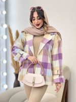 پالتو چهارخونه آستین بند دو جیب کد 5666 - تصویر 17