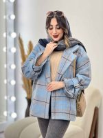 پالتو چهارخونه آستین بند دو جیب کد 5666 - تصویر 23