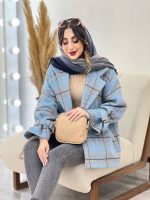 پالتو چهارخونه آستین بند دو جیب کد 5666 - تصویر 12