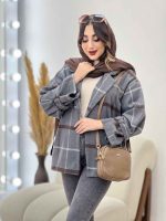 پالتو چهارخونه آستین بند دو جیب کد 5666 - تصویر 9