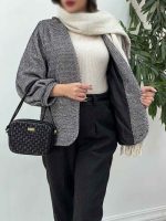 پالتو طرح دار مهتا کد 5683 - تصویر 3