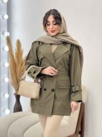 بارانی سر جیب دوبله هلنا کد 5676 - تصویر 4
