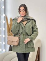 بارانی کمر گت دل آرا کد 5737 - تصویر 5