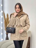 بارانی کمر گت دل آرا کد 5737 - تصویر 2