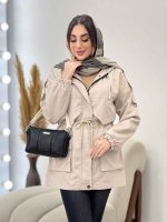 بارانی کمر گت دل آرا کد 5737 - تصویر 8