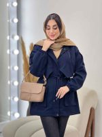 بارانی کمر گت دل آرا کد 5737 - تصویر 7