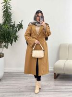 بارانی بلند هشت دکمه کد 5644 - تصویر 15
