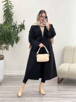 بارانی بلند هشت دکمه کد 5644 - تصویر 4