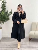 بارانی بلند هشت دکمه کد 5644 - تصویر 8