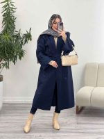 بارانی بلند هشت دکمه کد 5644 - تصویر 3