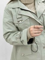 بارانی یقه پرچ کمرگت کد 5738 - تصویر 16