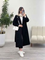 بارانی بلند دو جیب سرشانه پاگن کد 5752 - تصویر 19